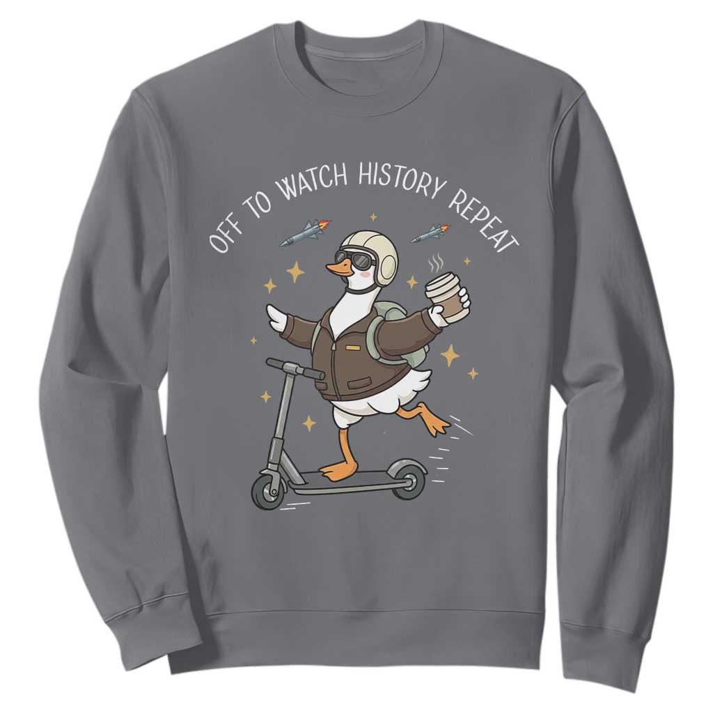 Funny Goose Support Freedom Sweatshirt Off To Watch History Repart TS14 Charcoal Print Your Wear