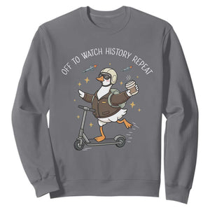 Funny Goose Support Freedom Sweatshirt Off To Watch History Repart TS14 Charcoal Print Your Wear