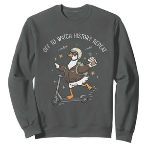 Funny Goose Support Freedom Sweatshirt Off To Watch History Repart TS14 Dark Heather Print Your Wear