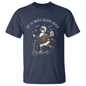 Funny Goose Support Freedom T Shirt Off To Watch History Repart TS14 Navy Print Your Wear
