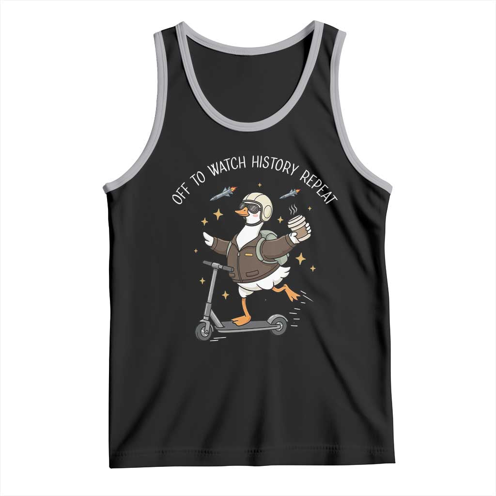 Funny Goose Support Freedom Tank Top Off To Watch History Repart TS14 Black Athletic Heather Print Your Wear