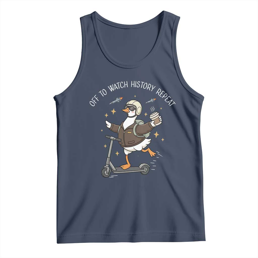 Funny Goose Support Freedom Tank Top Off To Watch History Repart TS14 Navy Print Your Wear
