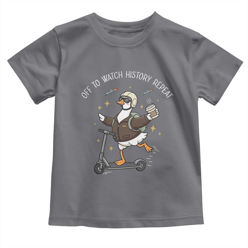 Funny Goose Support Freedom Toddler T Shirt Off To Watch History Repart TS14 Charcoal Print Your Wear