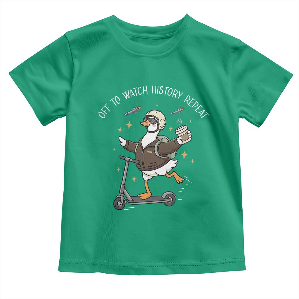 Funny Goose Support Freedom Toddler T Shirt Off To Watch History Repart TS14 Irish Green Print Your Wear