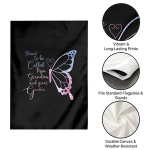 Blessed to Be Called Mom Grandma Great Grandma Garden Flag Mama Butterfly Mother's Day Gift TS14 Print Your Wear