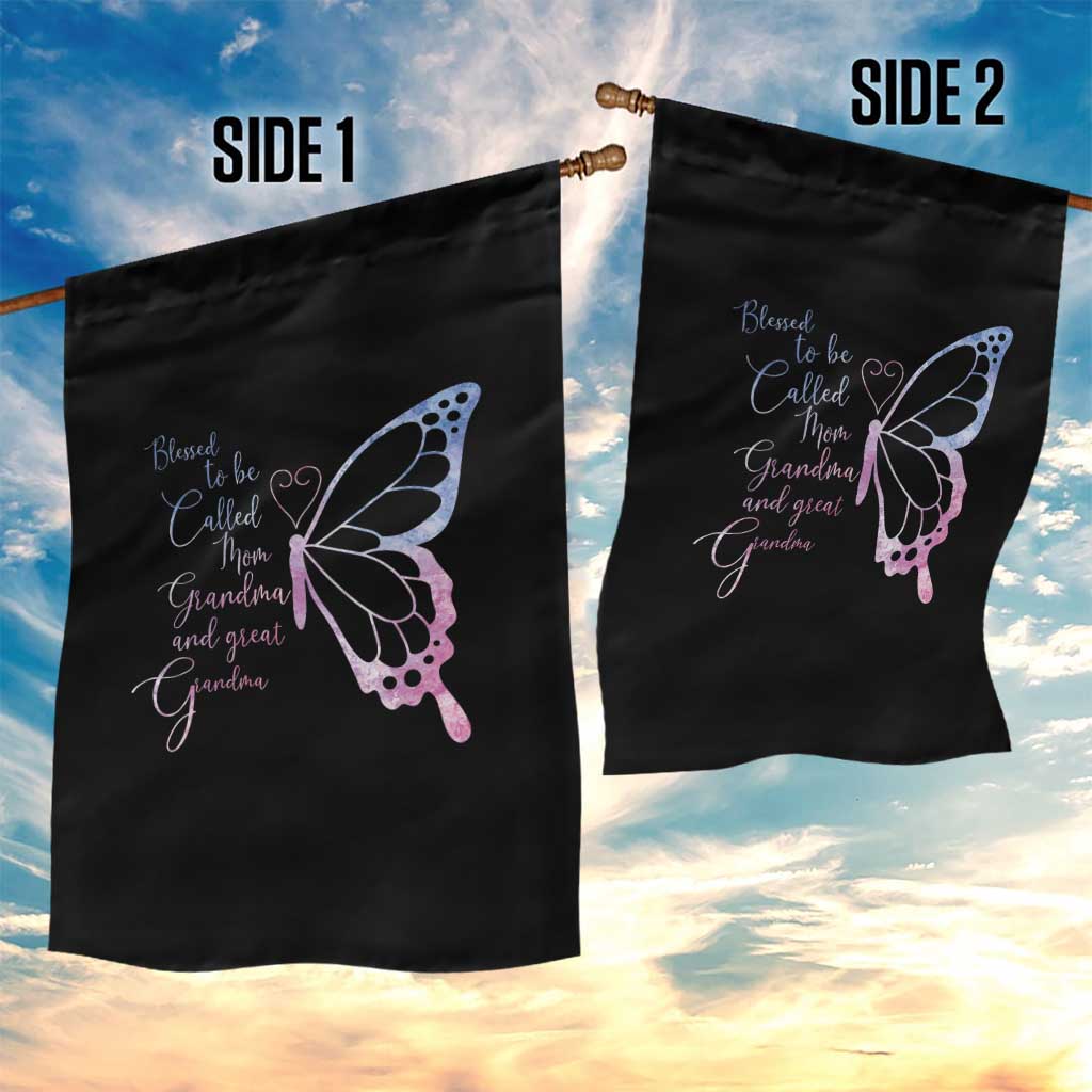 Blessed to Be Called Mom Grandma Great Grandma Garden Flag Mama Butterfly Mother's Day Gift TS14 Print Your Wear
