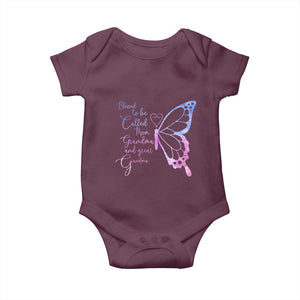 Blessed to Be Called Mom Grandma Great Grandma Baby Onesie Mama Butterfly Mother's Day Gift TS14 Maroon Print Your Wear