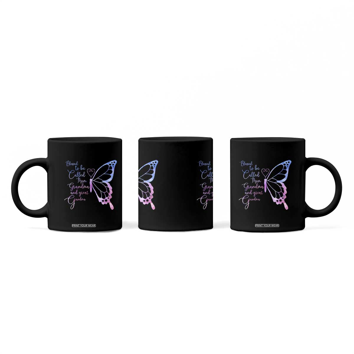 Blessed to Be Called Mom Grandma Great Grandma Coffee Mug Mama Butterfly Mother's Day Gift TS14 Print Your Wear