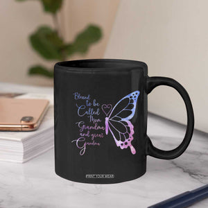 Blessed to Be Called Mom Grandma Great Grandma Coffee Mug Mama Butterfly Mother's Day Gift TS14 Print Your Wear