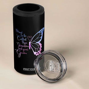 Blessed to Be Called Mom Grandma Great Grandma 4 in 1 Can Cooler Tumbler Mama Butterfly Mother's Day Gift TS14 Print Your Wear