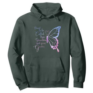 Blessed to Be Called Mom Grandma Great Grandma Hoodie Mama Butterfly Mother's Day Gift TS14 Dark Forest Green Print Your Wear
