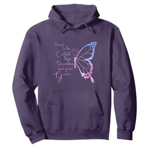 Blessed to Be Called Mom Grandma Great Grandma Hoodie Mama Butterfly Mother's Day Gift TS14 Purple Print Your Wear