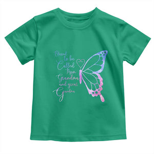 Blessed to Be Called Mom Grandma Great Grandma Toddler T Shirt Mama Butterfly Mother's Day Gift TS14 Irish Green Print Your Wear