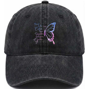 Blessed to Be Called Mom Grandma Great Grandma Washed Cotton Baseball Cap Mama Butterfly Mother's Day Gift TS14 Print Your Wear