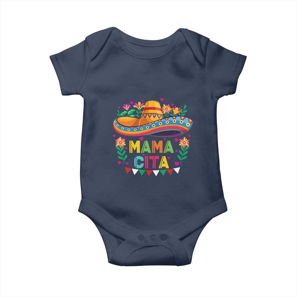 Mama Cita Baby Onesie Cinco De Mayo Mexican Mom Flower Sombrero TS14 Navy Print Your Wear