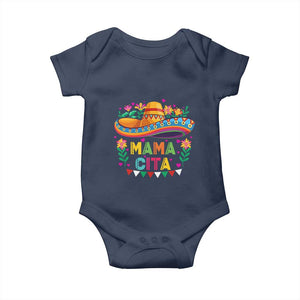 Mama Cita Baby Onesie Cinco De Mayo Mexican Mom Flower Sombrero TS14 Navy Print Your Wear