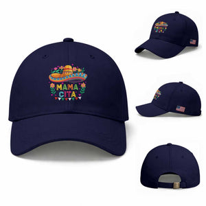 Mama Cita Baseball Cap Cinco De Mayo Mexican Mom Flower Sombrero TS14 Baseball Cap Universal Fit Dark Blue Print Your Wear