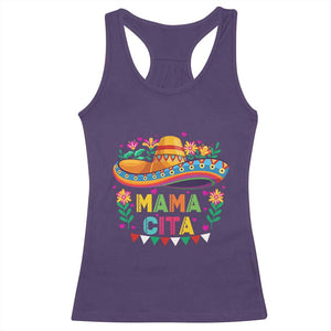 Mama Cita Racerback Tank Top Cinco De Mayo Mexican Mom Flower Sombrero TS14 Purple Print Your Wear
