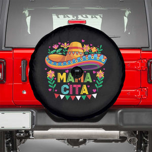 Mama Cita Spare Tire Cover Cinco De Mayo Mexican Mom Flower Sombrero TS14 Black Print Your Wear