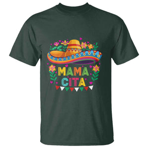 Mama Cita T Shirt Cinco De Mayo Mexican Mom Flower Sombrero TS14 Dark Forest Green Print Your Wear