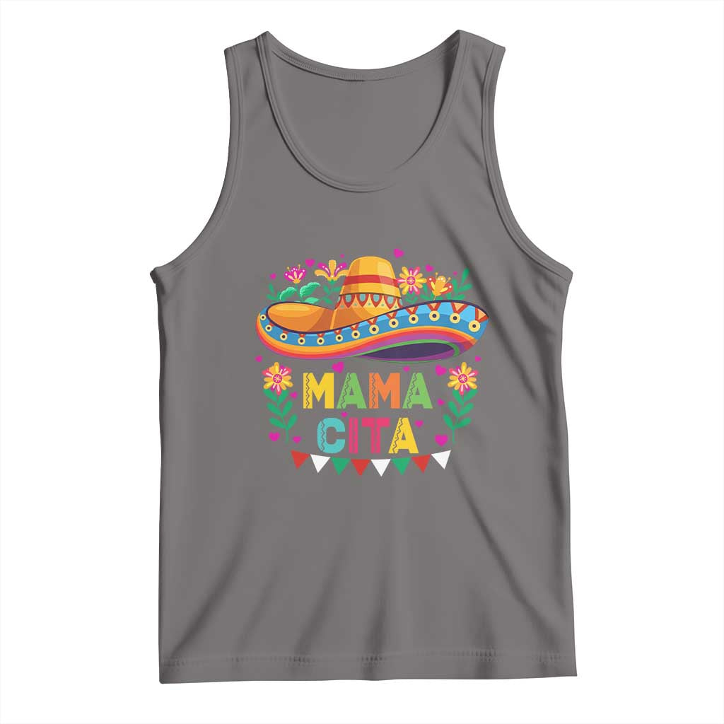 Mama Cita Tank Top Cinco De Mayo Mexican Mom Flower Sombrero TS14 Deep Heather Print Your Wear