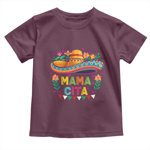 Mama Cita Toddler T Shirt Cinco De Mayo Mexican Mom Flower Sombrero TS14 Maroon Print Your Wear