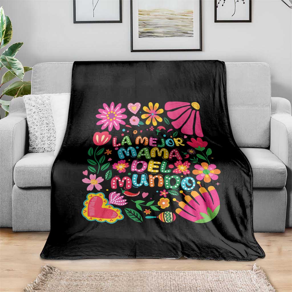 La Mejor Mama Del Mundo Throw Blanket Dia de las Madres Regalo Gift TS14 Print Your Wear