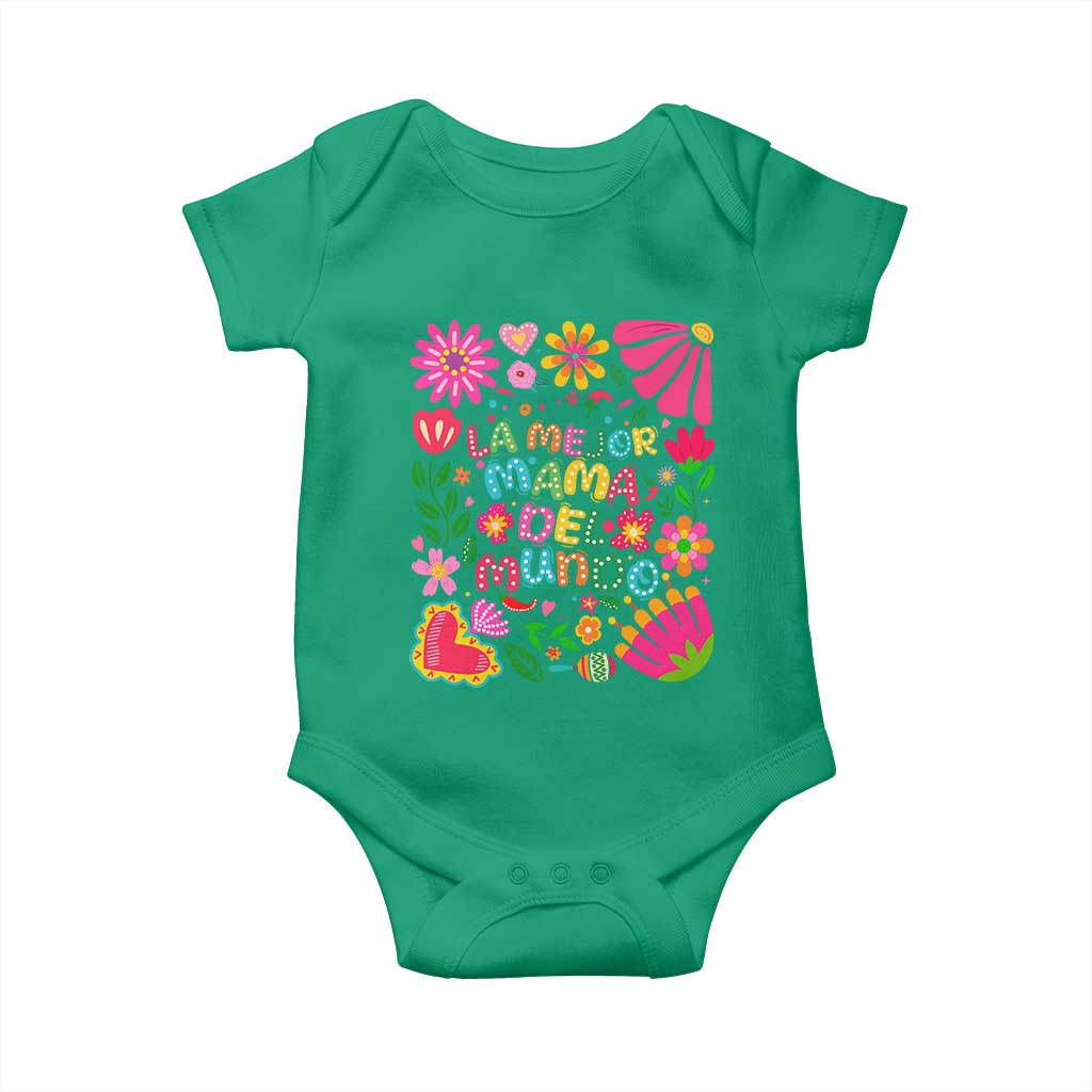 La Mejor Mama Del Mundo Baby Onesie Dia de las Madres Regalo Gift TS14 Irish Green Print Your Wear