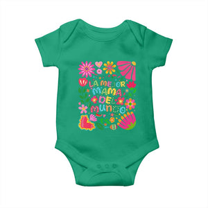 La Mejor Mama Del Mundo Baby Onesie Dia de las Madres Regalo Gift TS14 Irish Green Print Your Wear
