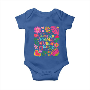 La Mejor Mama Del Mundo Baby Onesie Dia de las Madres Regalo Gift TS14 Royal Blue Print Your Wear