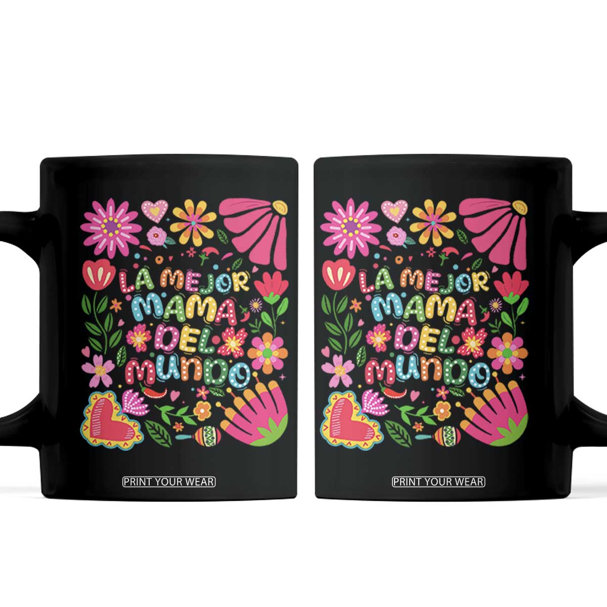 La Mejor Mama Del Mundo Coffee Mug Dia de las Madres Regalo Gift TS14 Black Print Your Wear