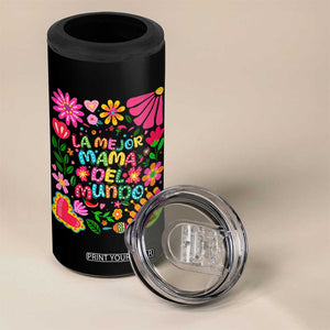 La Mejor Mama Del Mundo 4 in 1 Can Cooler Tumbler Dia de las Madres Regalo Gift TS14 Print Your Wear
