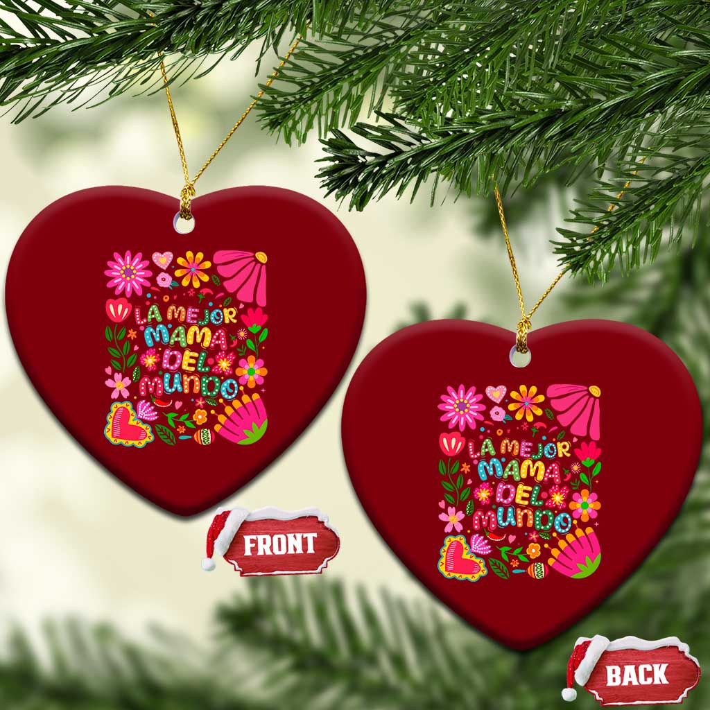 La Mejor Mama Del Mundo Ceramic Ornament Dia de las Madres Regalo Gift TS14 Print Your Wear