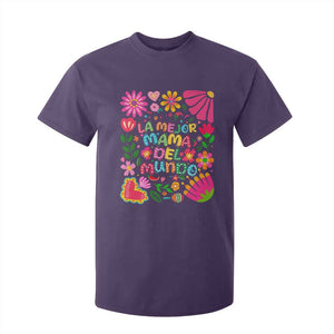 La Mejor Mama Del Mundo T Shirt For Kid Dia de las Madres Regalo Gift TS14 Purple Print Your Wear