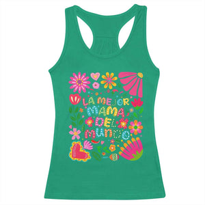 La Mejor Mama Del Mundo Racerback Tank Top Dia de las Madres Regalo Gift TS14 Irish Green Print Your Wear