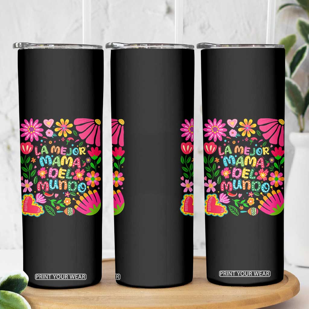La Mejor Mama Del Mundo Skinny Tumbler Dia de las Madres Regalo Gift TS14 Print Your Wear