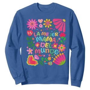 La Mejor Mama Del Mundo Sweatshirt Dia de las Madres Regalo Gift TS14 Royal Blue Print Your Wear