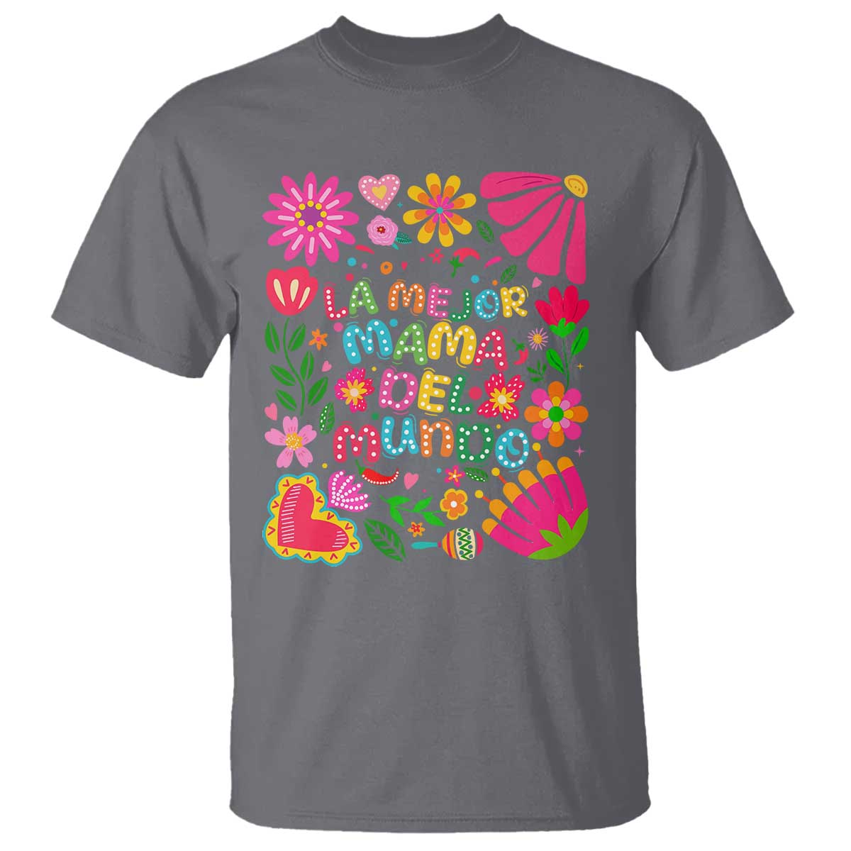 La Mejor Mama Del Mundo T Shirt Dia de las Madres Regalo Gift TS14 Charcoal Print Your Wear