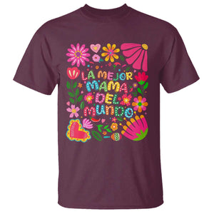 La Mejor Mama Del Mundo T Shirt Dia de las Madres Regalo Gift TS14 Maroon Print Your Wear