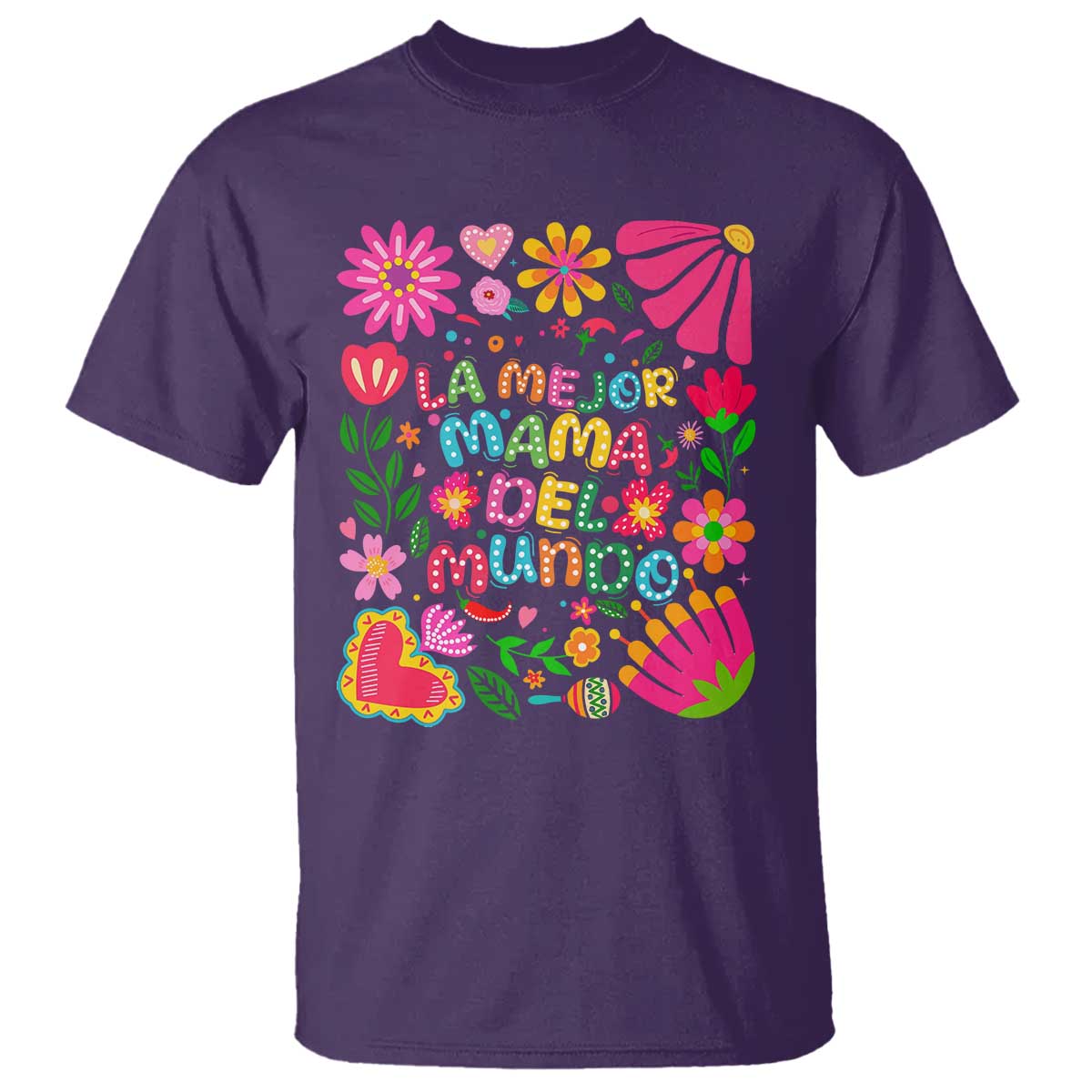 La Mejor Mama Del Mundo T Shirt Dia de las Madres Regalo Gift TS14 Purple Print Your Wear