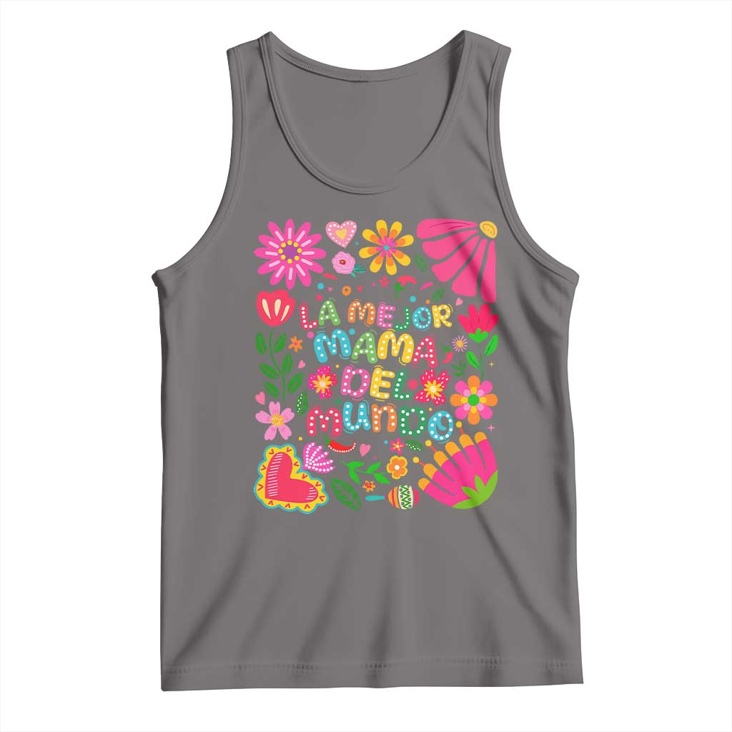 La Mejor Mama Del Mundo Tank Top Dia de las Madres Regalo Gift TS14 Deep Heather Print Your Wear