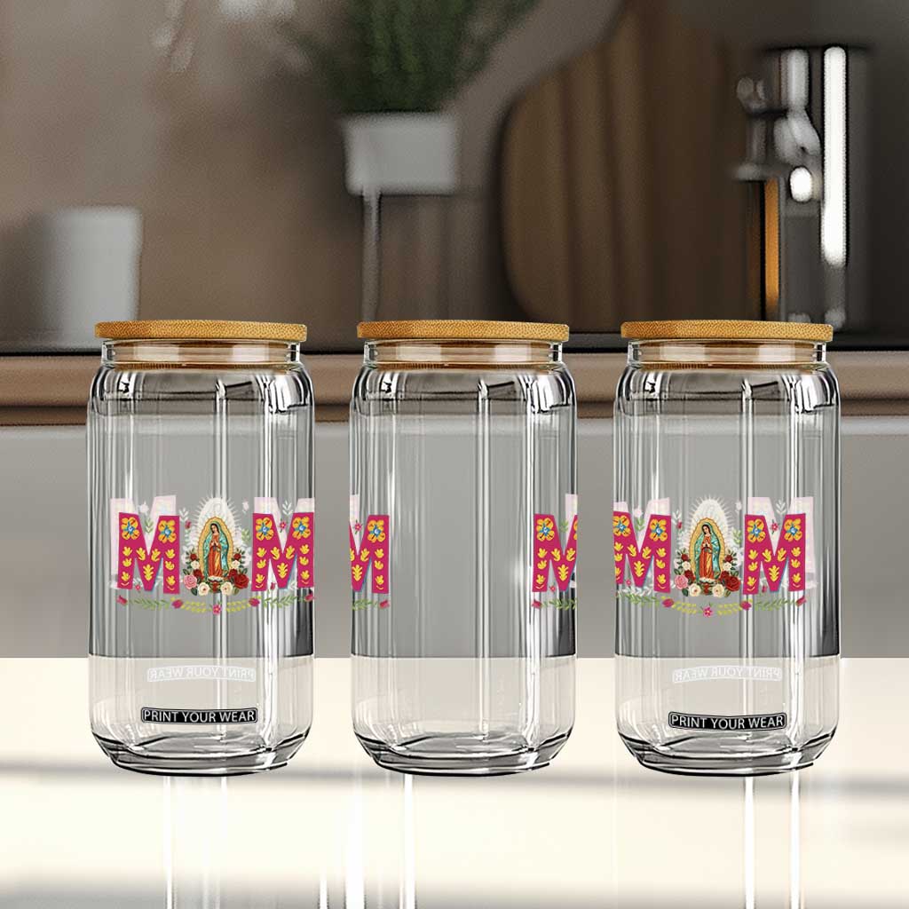 Virgen de Guadalupe Glass Can Mexican Heritage Mom Mother’s Day Gift TS14 Print Your Wear
