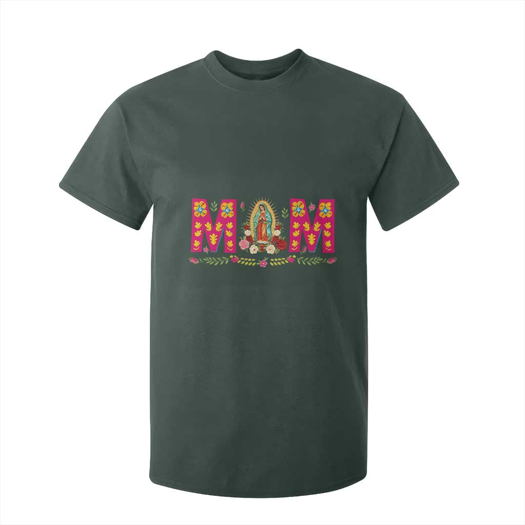 Virgen de Guadalupe T Shirt For Kid Mexican Heritage Mom Mother’s Day Gift TS14 Dark Forest Green Print Your Wear