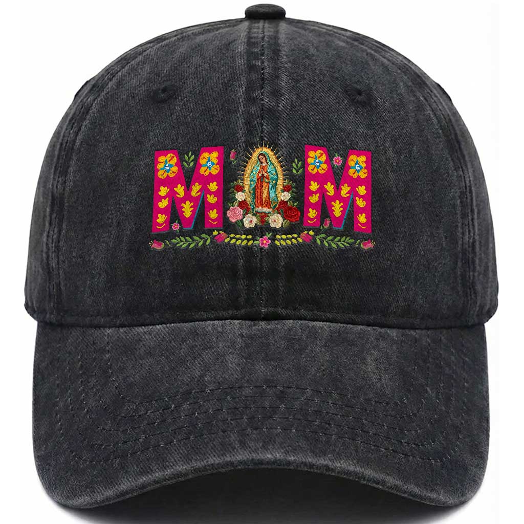 Virgen de Guadalupe Washed Cotton Baseball Cap Mexican Heritage Mom Mother’s Day Gift TS14 Print Your Wear