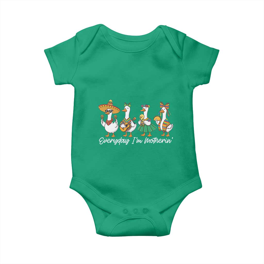 Everyday I'm Motherin Baby Onesie Cinco De Mayo Silly Goose Fiesta TS14 Irish Green Print Your Wear