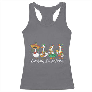 Everyday I'm Motherin Racerback Tank Top Cinco De Mayo Silly Goose Fiesta TS14 Charcoal Print Your Wear