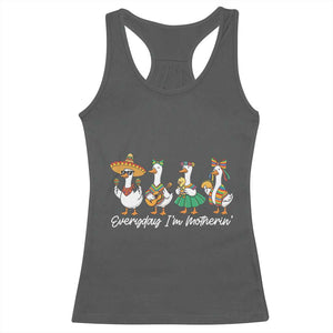 Everyday I'm Motherin Racerback Tank Top Cinco De Mayo Silly Goose Fiesta TS14 Dark Heather Print Your Wear