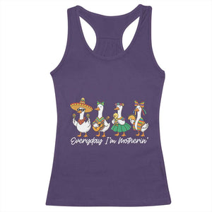 Everyday I'm Motherin Racerback Tank Top Cinco De Mayo Silly Goose Fiesta TS14 Purple Print Your Wear