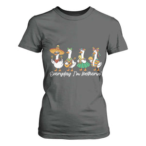 Everyday I'm Motherin T Shirt For Women Cinco De Mayo Silly Goose Fiesta TS14 Dark Heather Print Your Wear