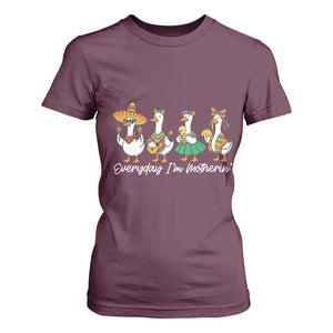 Everyday I'm Motherin T Shirt For Women Cinco De Mayo Silly Goose Fiesta TS14 Maroon Print Your Wear